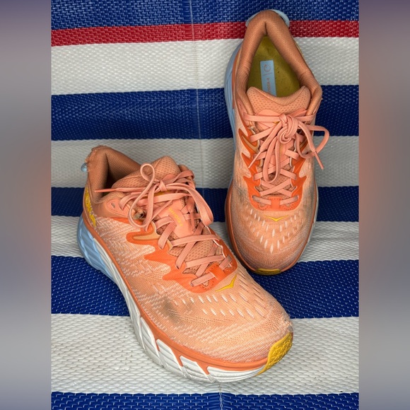 ✨🎉 HOKA Gaviota Mafate Speed 4 Peach Women’s Size 9.5 B Athletic Running Shoes - Picture 1 of 16